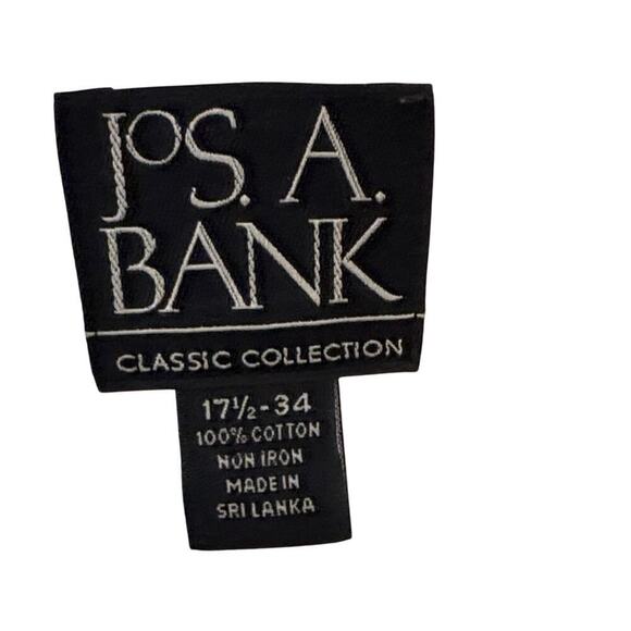 Joseph A. Bank Cream Long Sleeve Button-Up Shirt 17.5-34 - Picture 2 of 9